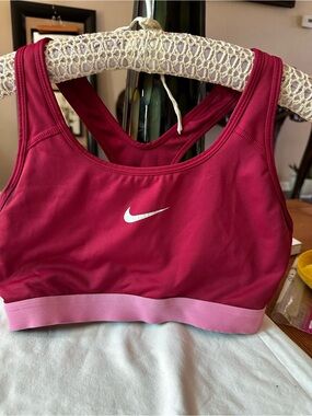 Nike Raspberry & Light Pink Racerback Sports Bra